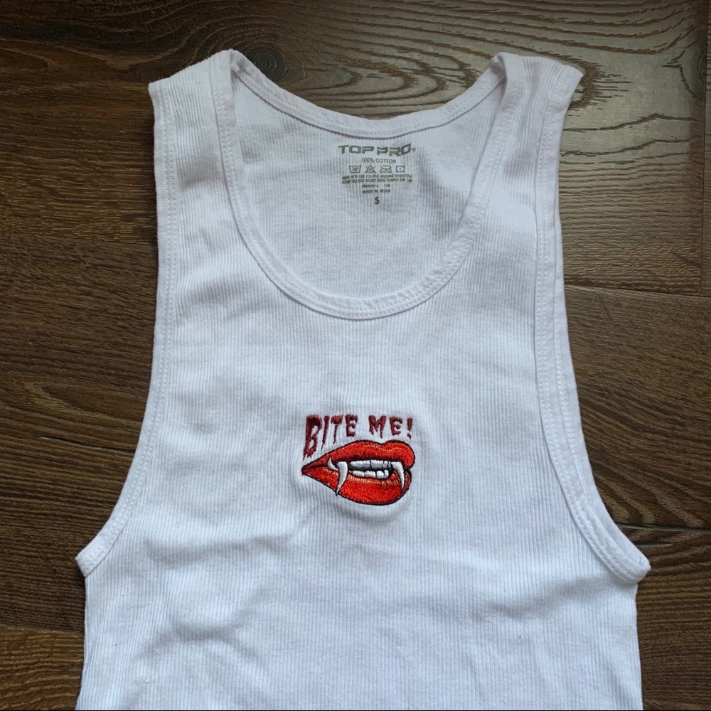 Bite Me Crop Tank by Alanna Pearl
